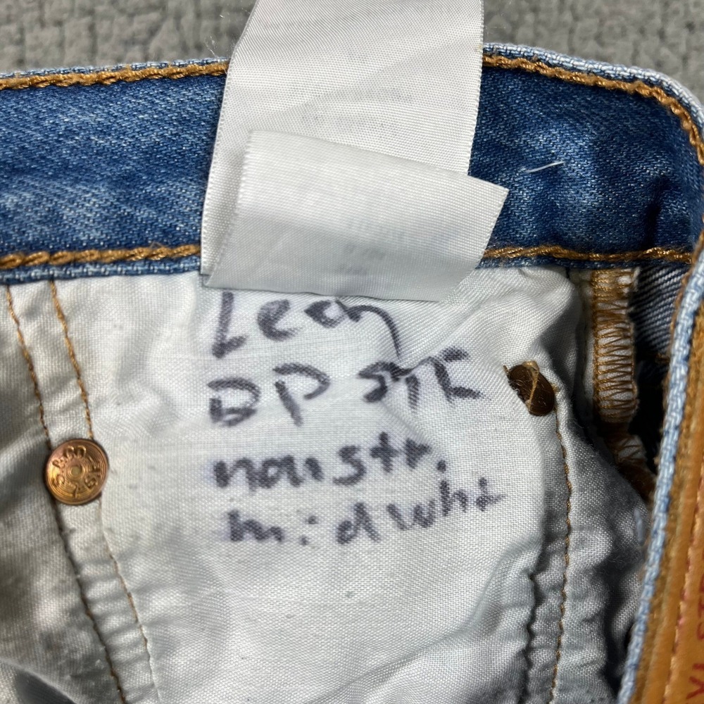 Levis‎ Premium 501 Skinny Jeans Mens 28 Blue Medium Wash Big E Button Fly Poland - Picture 10 of 16